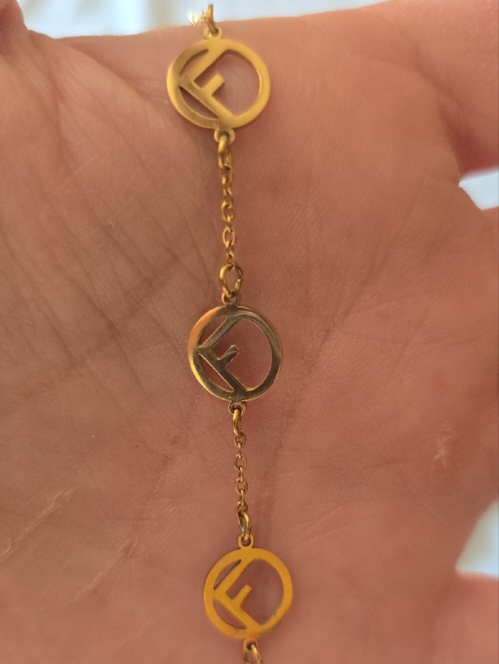 Fendi Symbol Gold Link Bracelet - Picture 2 of 4